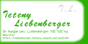 teteny liebenberger business card